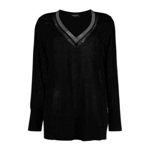 Cashmere Silk V-Hals Sweater Sæt