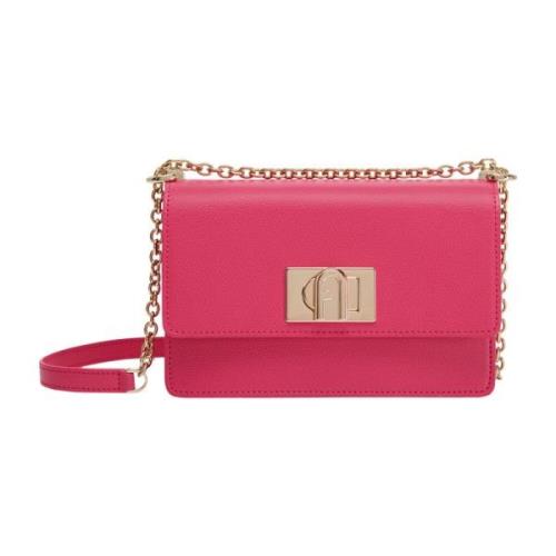 Elegant Tekstureret Læder Crossbody Taske