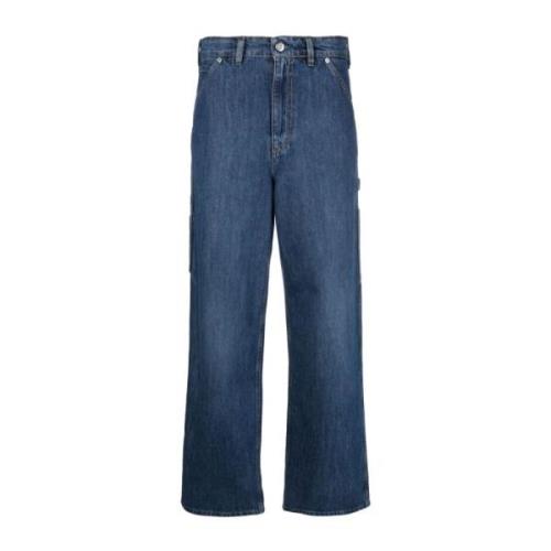 Marineblå Wide Leg Denim Jeans