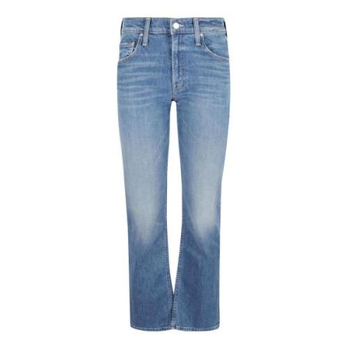 Højtaljede straight leg denim jeans