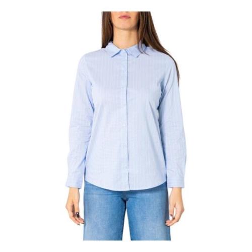Lysblå Pinstripe Skjorte til Kvinder