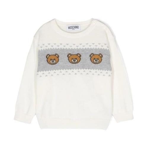 Hvid Teddy Bear Sweater til Børn