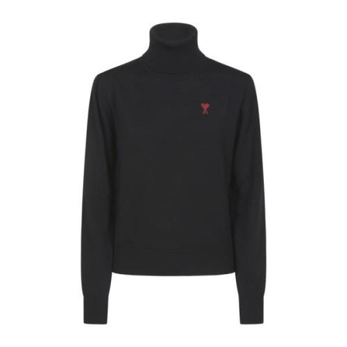 Sort Merinoulds Pullover