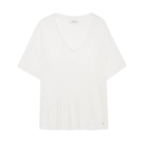 Hvid Vale Tee - Off White Cashmere Blend Topper