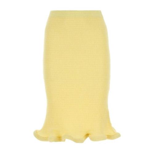 Strækbart gult jersey-nederdel