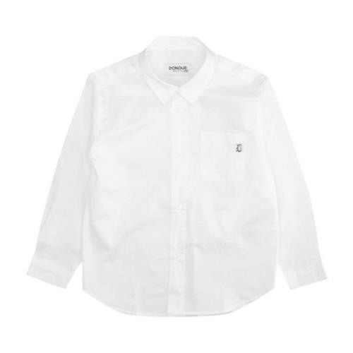 Junior Hvid Bomuldsskjorte med Krave