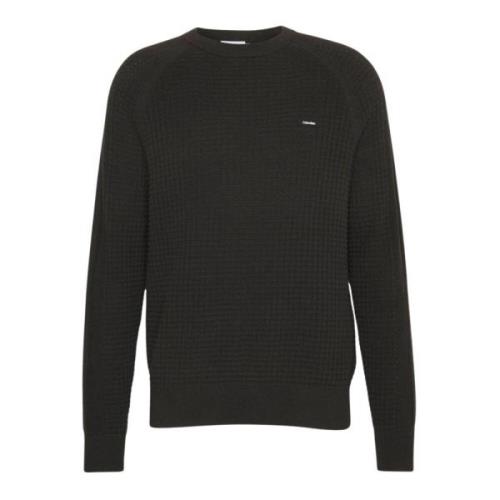 Sorte Sweaters med Teksturerede Ærmer