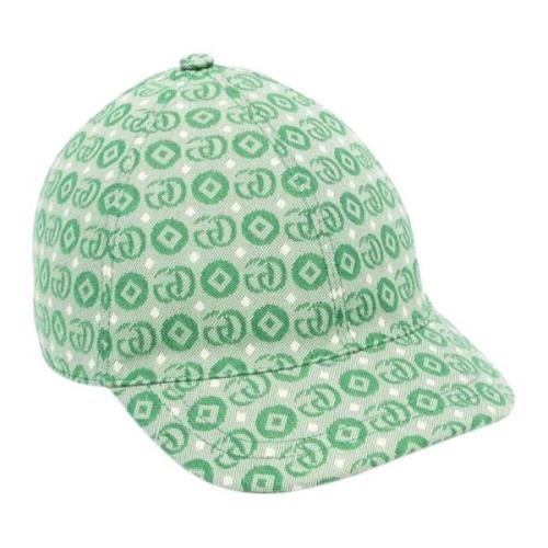 Grøn baseballstil hat med webdetalje
