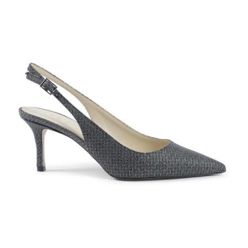 Sort læder slingback pump