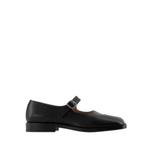 Klassiske sorte læder Mary Jane flade sko