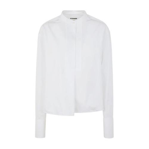 Optisk Hvid Cropped Box Shirt