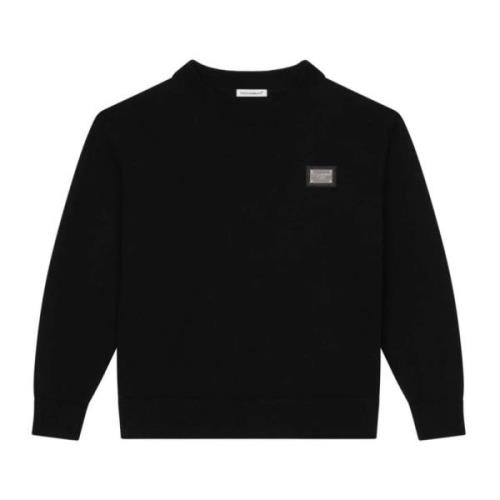 Sorte Sweaters i Virgin Wool med Logo