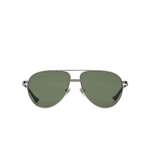 Metal Aviator Solbriller med Grønne Linser