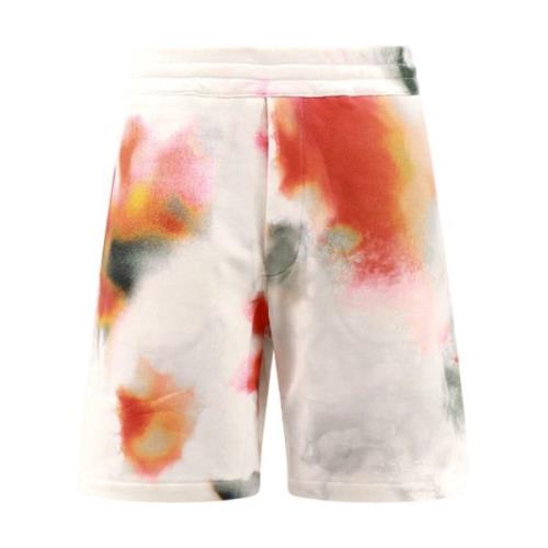 Hvide Shorts med Multifarvet Print