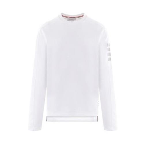 Hvid langærmet T-shirt med 4bar detalje
