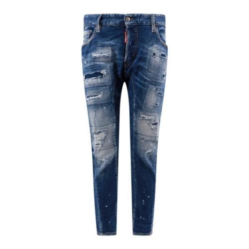 Ødelagt Effekt Biker Jeans