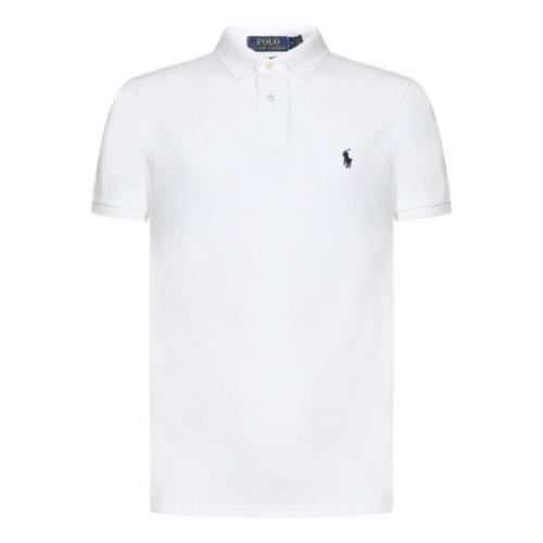 Elegant Hvid Polo T-Shirt til Mænd
