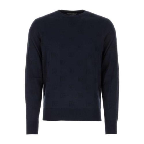 Mørkeblå silke sweater