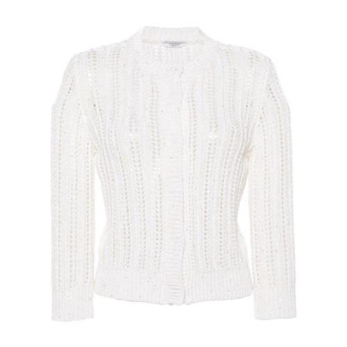 Hvid Paillet Sweater
