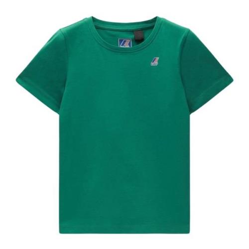 Grøn børne T-shirt med logo print