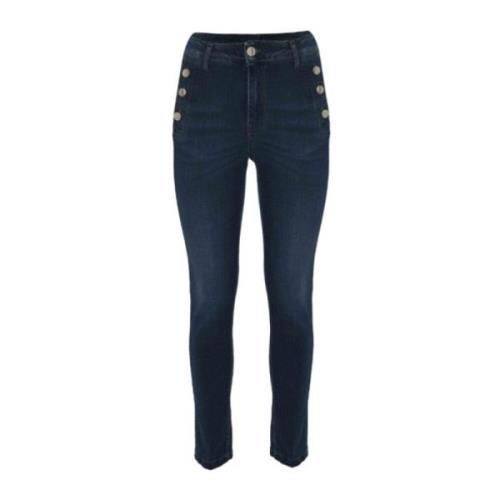 Klassiske Skinny Jeans med Dekorative Knapper