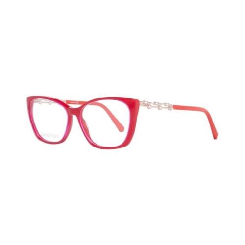 Røde Kvinders Rektangulære Optiske Briller