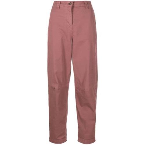 Mørk Pink Højtaljede Bukser