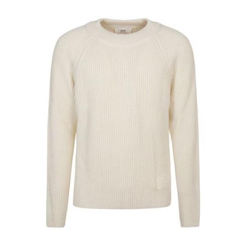 Ivory Bomuldssweater med Lange Ærmer
