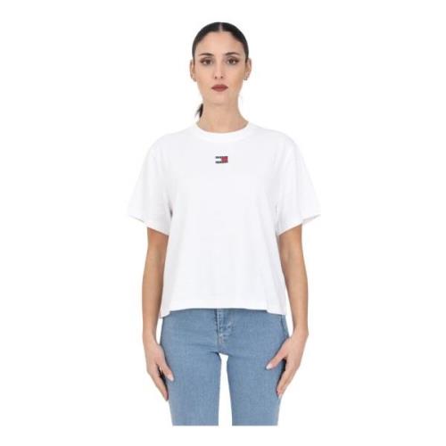 Hvid Bomuld T-shirt til Kvinder