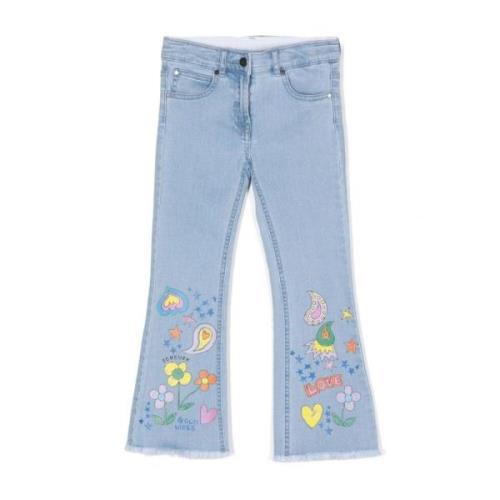 Blomsterprint Flare Jeans