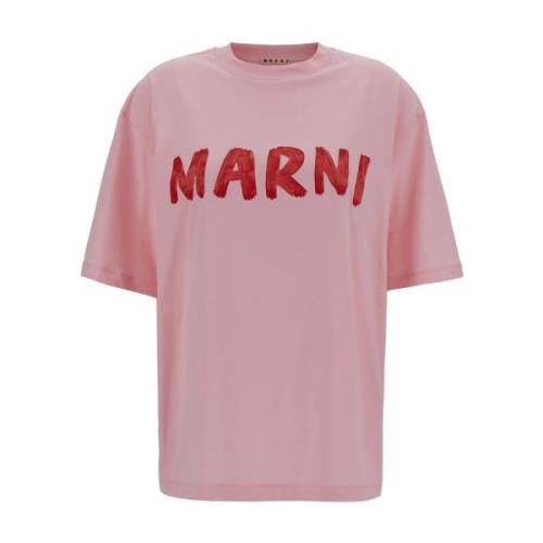 Pink Logo Print T-shirt