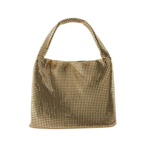 Pixel Metallic Gold Tote Bag