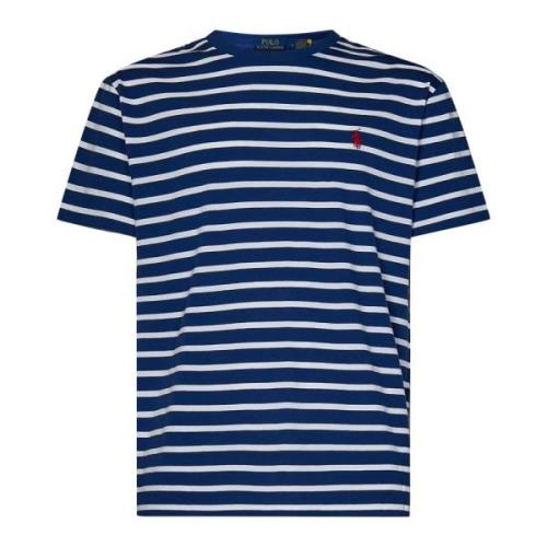 Blå Stribede Polo T-shirts til Mænd