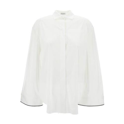 Hvid Skjorte med Klassisk Krave