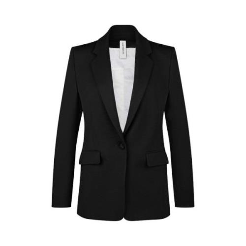 Atlin_2 Blazer, Sort, Slim Fit, Skulderpuder