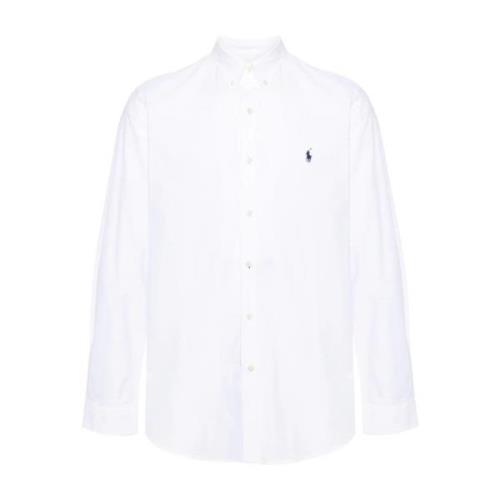 Hvid Button-Down Skjorte med Signatur Pony