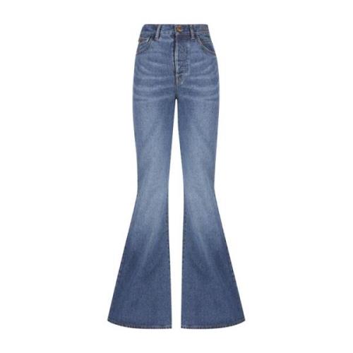 Blå Flared Jeans til Kvinder