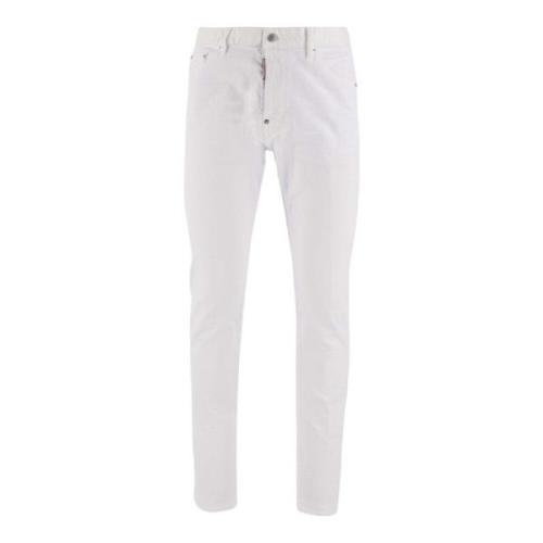 Hvide Stretch Bomuld Denim Jeans