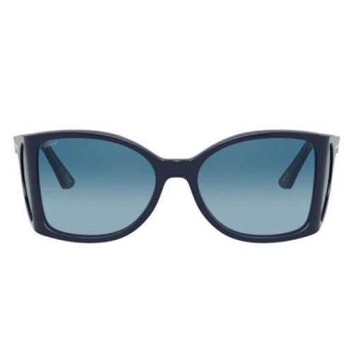 Elegante Blå Pulver Solbriller med Blå Gradient Linse