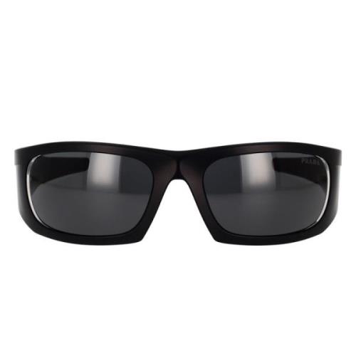 Sporty Sorte Solbriller med Mørkegrå Linser