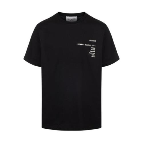 Sort T-shirt med logo