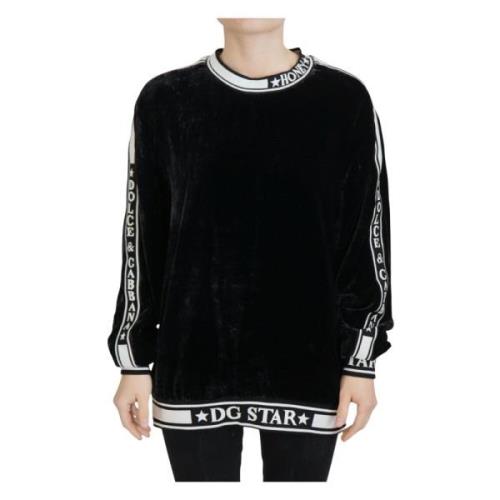 Sort Velvet Crewneck Pullover Sweater