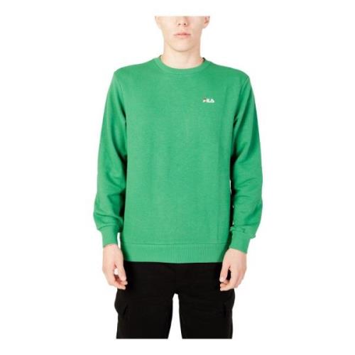 Grøn Sweatshirt med Lange Ærmer til Mænd