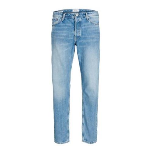 Blå Jeans med Lynlås og Knappelukning