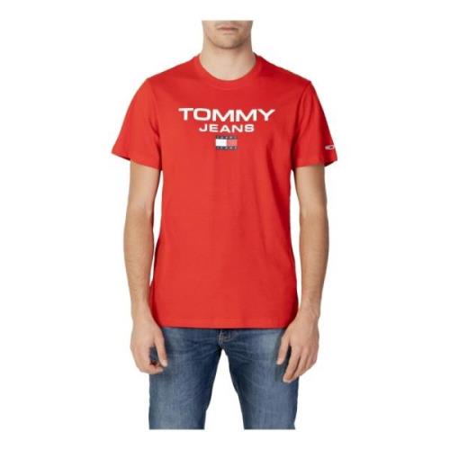 Rød Print T-Shirt til Mænd