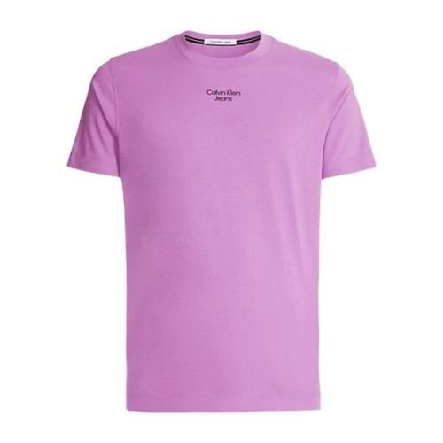 Ensfarvet Lilla T-shirt til Mænd