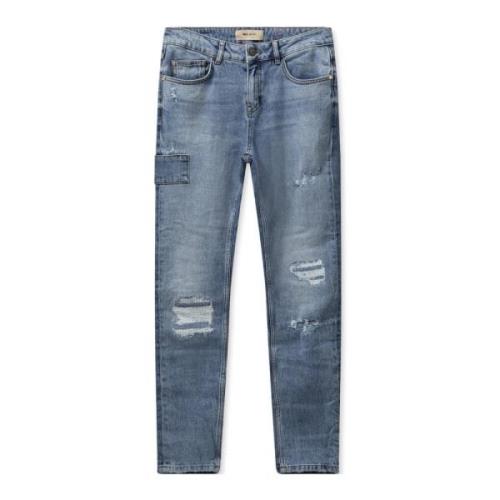 Moderne Boyfriend Jeans med Slidte Detaljer