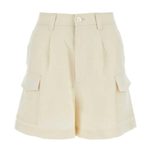 Stilfulde Ivory Viscose Blend Shorts