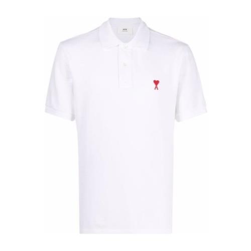 Rød Logo Hvid Polo Shirt