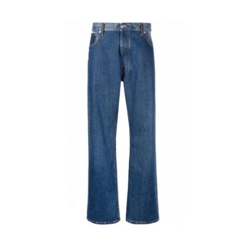 Blå To-Tone Oversize Jeans